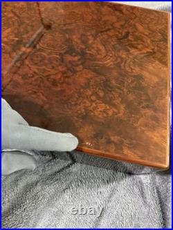 Elie Bleu Walnut Burl 200 Cigar Humidor Beautiful vintage Box Preowned