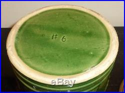 Embossed Green Majolica Tobacco Cigar Humidor Jar With LID