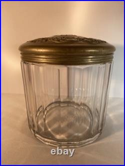 Eugene Vallens & Co's Choice Cigars Ribbed Glass Humidor Circa 1915