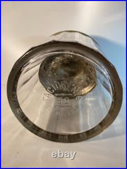 Eugene Vallens & Co's Choice Cigars Ribbed Glass Humidor Circa 1915