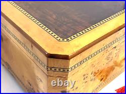 Exotic Cedar Cigar Desktop Humidor Birds Eye Maple Luxury Tabacco Storage