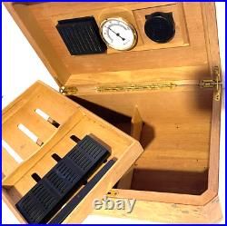 Exotic Cedar Cigar Desktop Humidor Birds Eye Maple Luxury Tabacco Storage