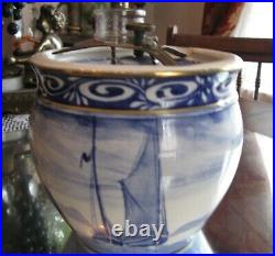 Fabulous Antique/vintage Royal Winton Delph Tobacco Jar Humidor