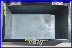 Fantastic Antique Victorian Era Bevel Glass Top Wooden Humidor Made In New York