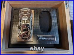 Ferrari F8 SPIDER Key box Owner Limited Novelty Wooden Metal Minicar F/S
