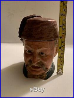 Figural Man With Fez Hat Tobacco Jar Antique Czech Bernard Bloch 8205 RARE
