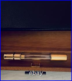 French Elie Bleu Black Leather Travel Cigar Humidor