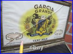 GARCIA GRANDE CIGARS Old Store Display Case Advertising Sign J KLORFEIN NYC A&P