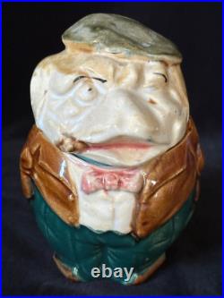GENTLEMAN BULLDOG with CIGAR Tobacco Jar Antique Majolica Pottery Humidor c. 1890 GENTLEMAN BULLDOG with CIGAR Tobacco Jar Antique Majolica Pottery Humidor c. 1890