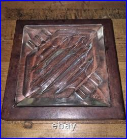 Gardner Kates LEATHER TOBACCO ASHTRAY 1940s