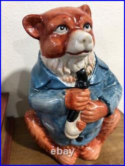 German Majolica Anthropomorphic Bear Tobacco Jar Late 19th Century Humidor Rare German Majolica Anthropomorphic Bear Tobacco Jar Late 19th Century Humidor Rare