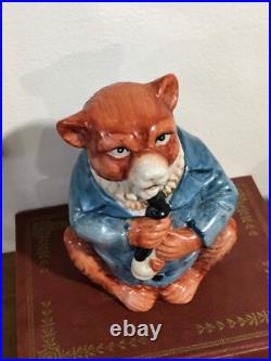 German Majolica Anthropomorphic Bear Tobacco Jar Late 19th Century Humidor Rare German Majolica Anthropomorphic Bear Tobacco Jar Late 19th Century Humidor Rare