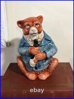German Majolica Anthropomorphic Bear Tobacco Jar Late 19th Century Humidor Rare German Majolica Anthropomorphic Bear Tobacco Jar Late 19th Century Humidor Rare