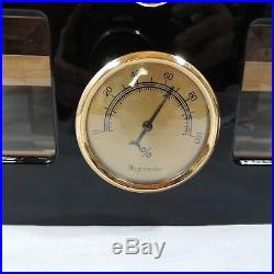 Glass Top Humidor Hydrometer by CIGAR CLASSICS Black Lacquer & Gold