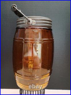 Globe Tobacco Company Jar Detroit Amber