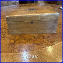 Gorgeous Antique Victorian 19th Century Wood Stash Humidor Cigar Tobacco