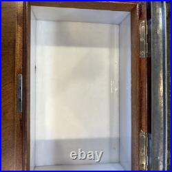 Gorgeous Antique Victorian 19th Century Wood Stash Humidor Cigar Tobacco