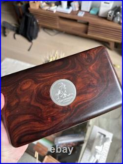 Gryphon Humidors THE CAMELOT Hardwood Travel Cigar Humidor 4ct, Cocobolo