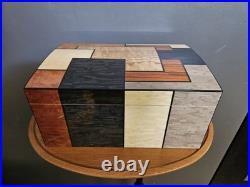 Gurkha Art Deco Patches Wood Cigar Humidor NEW / NEVER USED Spanish Cedar 40