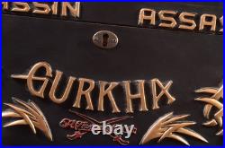 Gurkha Assassin Cigar Box Humidor Embossed Black Gold Red NO Key 14.8 Lb Cedar