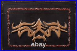 Gurkha Assassin Cigar Box Humidor Embossed Black Gold Red NO Key 14.8 Lb Cedar