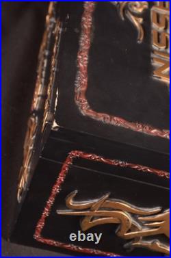 Gurkha Assassin Cigar Box Humidor Embossed Black Gold Red NO Key 14.8 Lb Cedar