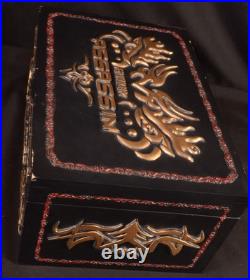 Gurkha Assassin Cigar Box Humidor Embossed Black Gold Red NO Key 14.8 Lb Cedar
