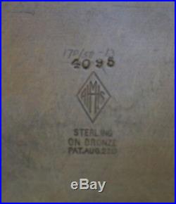 HEINTZ ART METAL Sterling on Bronze #4095 HUMIDOR Cedar Interior 8 1/2