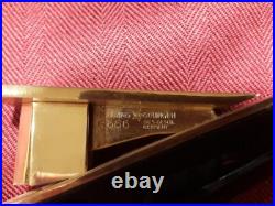 Hand Crafted Vintage Hardwood Veneer Humidor/Cigar Box w Brass Trim/Accessories Hand Crafted Vintage Hardwood Veneer Humidor/Cigar Box w Brass Trim/Accessories