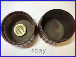 Hand Made Nicaraguan Cigar Wood Tube Cylinder Box Humidor Chief Logo MCM Design
