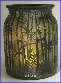 Handel Company Teroma Glass Humidor, ca 1915, signed Henry Bedigie, 4206, No Lid