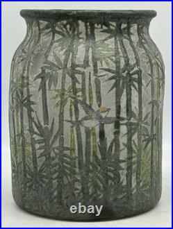 Handel Company Teroma Glass Humidor, ca 1915, signed Henry Bedigie, 4206, No Lid