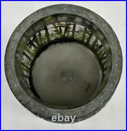 Handel Company Teroma Glass Humidor, ca 1915, signed Henry Bedigie, 4206, No Lid