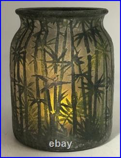 Handel Company Teroma Glass Humidor, ca 1915, signed Henry Bedigie, 4206, No Lid