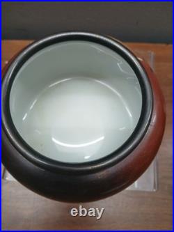 Handel Ware Glass-Tobacco Humidor Or Jar/Moose Head-With A Pewter Barrel Lid