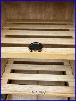 Havana Bay Humidor Display Cabinet Black Etched Glass Shelves 1000 Count