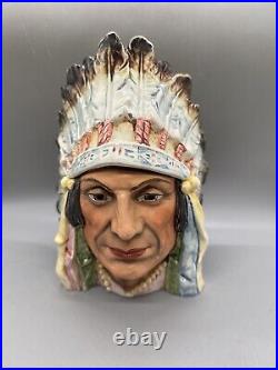 Headdress Indian Chief Native American Cigar Humidor Tobacco Jar 6x8x5