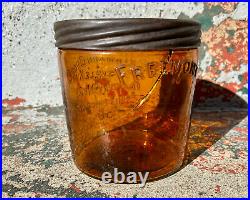 Hettermann Bros Cigar Co Jar Louisville Kentucky Honey Amber Antique Humidor