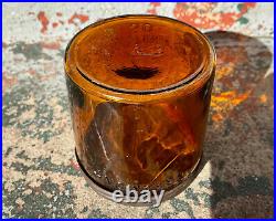 Hettermann Bros Cigar Co Jar Louisville Kentucky Honey Amber Antique Humidor