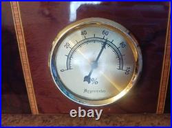 High Gloss Beveled Glass Top Unique Inlay Design Cigar Humidor Holds Up to 100