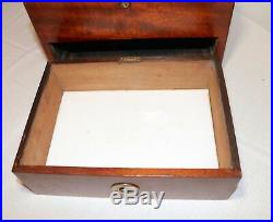 High quality antique handmade wood brass glass cigar humidor holder box mahogany