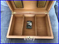 Humidificateur Boîte Cave a cigare Elie Bleu Humidor Cigar Cellar Wood Box