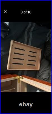 Humidor 35-55 Cigars With Elec Humidity Machine- FIRM PRICE a real VALUE for bot