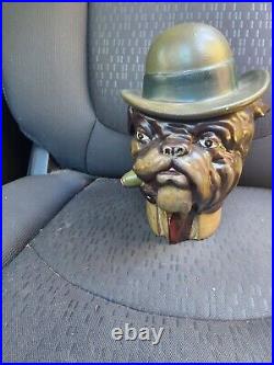Humidor Bull Dog And Bowler Hat With Stogie Bottom