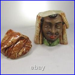 Humidor Ceramic Majolica Tobacco Arab Bedouin c1900