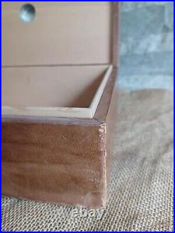 Humidor Cigar Box, Alfred Dunhill Italy, Rare Burlwood top, Leather, Tobacco