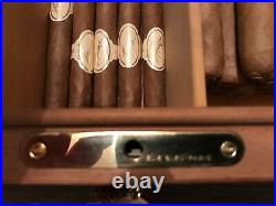 Humidor, Elie Bleu Paris für 70 100 Zigarren Holz Amboine mit Intarsien