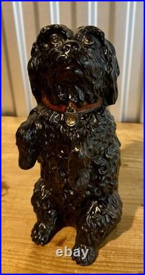 Humidor Jar C 1880 ANTIQUE King Charles Spaniel By B. Bloch of Austria NICE