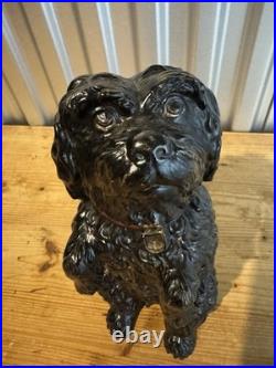 Humidor Jar C 1880 ANTIQUE King Charles Spaniel By B. Bloch of Austria NICE