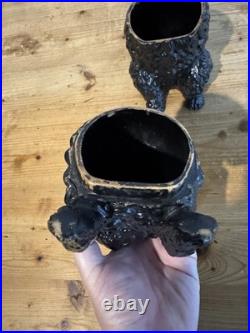 Humidor Jar C 1880 ANTIQUE King Charles Spaniel By B. Bloch of Austria NICE
